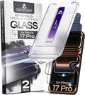 Defenslim for iPhone 17 Pro Privacy Screen Protector (2Pack) 6.3 Tempered Glass 9H Hardness Case Friendly Easy Auto-Dust &ampPrivacy Protection SpyShield
