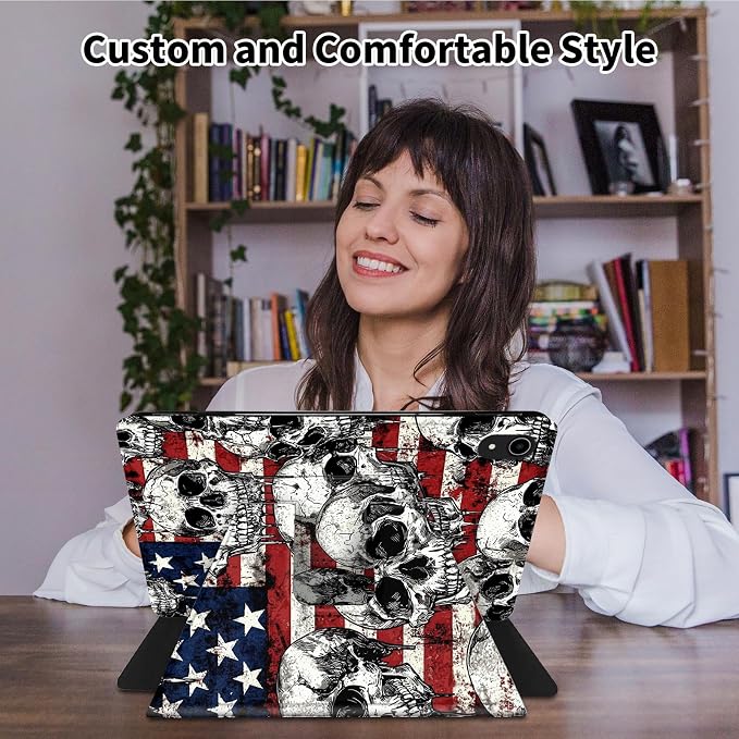 American Flag and Skulls