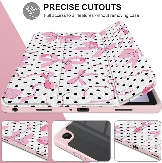 Black Polka Dots&Pink Bows
