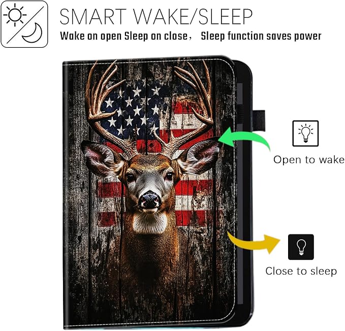 Rustic American Flag Deer