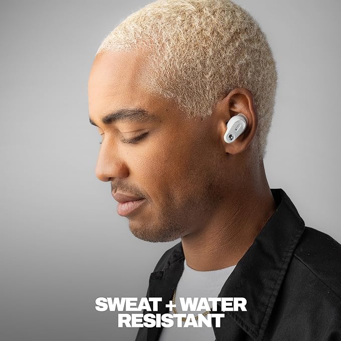 Skullcandy Method 360 ANC Wireless Earbuds Sound by Bose Bluetooth Headphones Premium Noise Cancelling Up to 40 Hrs Battery Sweat and Water Resistant Microphone for iPhone Android - Bone