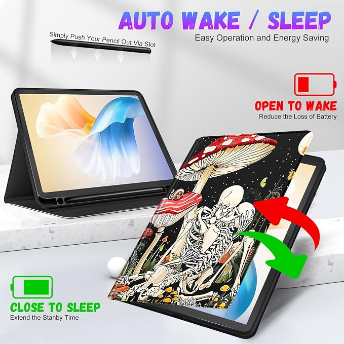 3-for Tab S6 Lite-Mushroom Skull