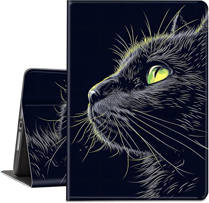 Case for Kindle Paperwhite 12th Generation 7 &amp Kindle ColorSoft Signature Edition PU Leather Protective Cover with Auto Sleep/Wake for Kindle Paperwhite 2024 – Black Cat