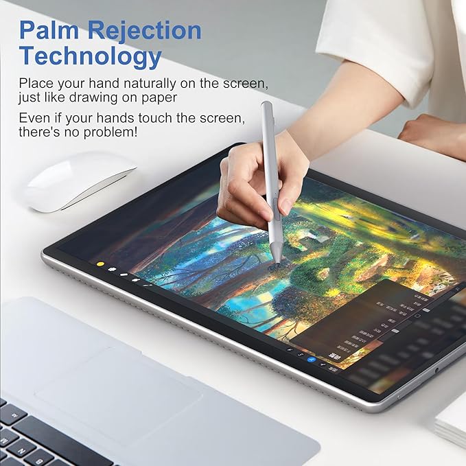 2025 New Surface Pen for Microsoft Surface Pro 11/10/9/8/7/6/5/4/3/XSurface Go/Book/Studio/Laptop4096 Pressure Sensitivity Windows Stylus PenUSB-C ChargingEraser &amp Right-ClickMagnetic Attract