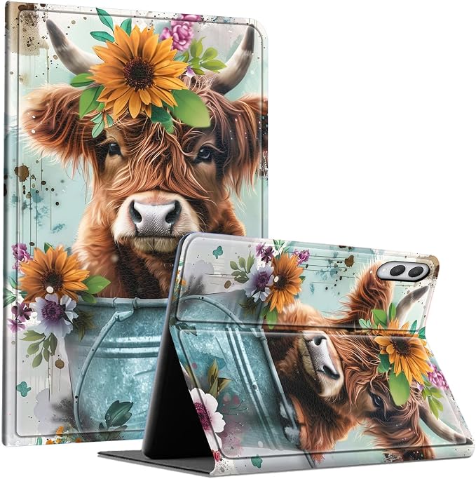 Floral Highland Cow