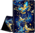 Case for All-New 7 Kindle Paperwhite 12th Gen 2024 &amp Kindle Colorsoft Signature EditionPU Leather Cover with Auto Sleep Wake FeatureBlue Gilded Butterfly
