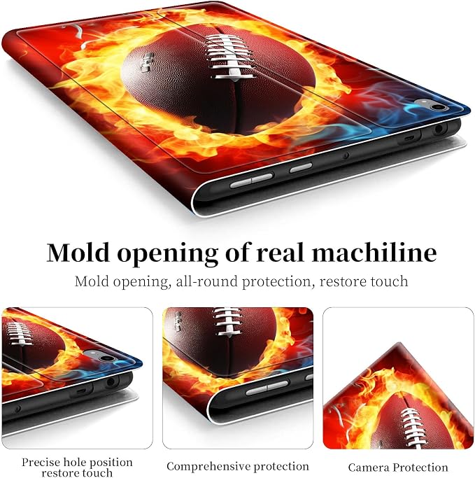 Football Rugby with Fire