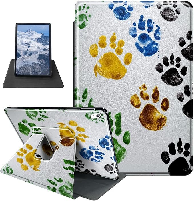 Colorful Dog Paw Prints
