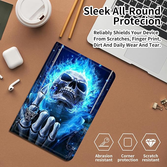 Blue Flame Skull Fingers