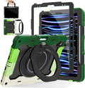 ROISKIN for iPad Pro 12.9 -Inch Case (6th 5th 4th &amp 3rd Gen)with HD Screen Protector 360 Stand Handle Pencil HolderShoulder Strap[15ft Drop Protection]Rugged Bulky Full Body 12.9 iPad Pro Ca