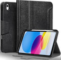 Gexmil Leather Case for iPad (A16) 11th Generation 11 Inch 2025 iPad 10th Generation 10.9 Inch 2022Protective Cover with Pencil HolderMagnetic ClosureAuto Sleep/WakePalm-Print Black