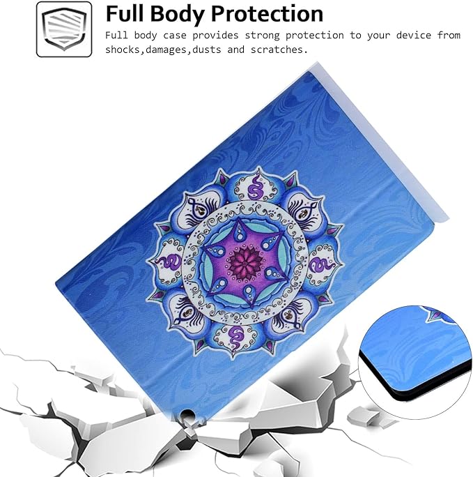 Case for Amazon Fire HD 10 Tablet (2015/2017/2019) Techcircle Slim Folding Stand Magnetic Smart Cover Soft TPU Back Protective Case for All-New Fire HD 10 5th/7th/9th Gen Auto Sleep Gyroscope