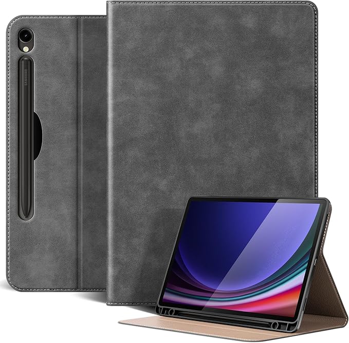 for Samsung Galaxy Tab S9 11 inch and S9 FE/S10 FE/S10 Lite 10.9inch Case 2023/2025(SM-X710/X510/X520/X400) Leather Protective Shell Protection Cover with S Pen HolderAuto Sleep/Wake.Black