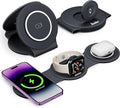 HICOBER 3 in 1 Charging Station for Multiple Apple Devices Compatible with iPhone 17/16/15/14/13 Apple Watch &amp AirPods Foldable Fast Wireless Charger &amp Travel Charger for Home/Office/Trips