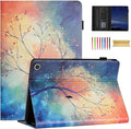 Dteck Case for Amazon Fire HD 10 and Fire HD 10 Plus (11th Generation 2021 Released) Lightweight Premium PU Leather Flip Folio Stand Wallet Case with Card Slots Stylus Loop Elastic BandTree