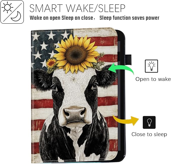 American Flag Cow Sunflower
