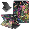 for iPad A16 Casefor iPad 11th/10th Generation Case 2025/2022 Release 360 Rotating Degree Stand Lightweight Protective Smart Cover with Auto Wake/Sleep - Floral Flower