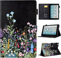 Case for Fire HD 8 Tablet (8th/7th/6th Generation 2018/2017/2016 Release) Premium PU Leather Folio Stand Cover Protective Case with Auto Sleep Wake Flowers