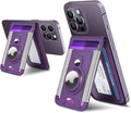 ExtreLife for Magsafe Wallet with Airtag Holder Magnetic Wallet for iPhone 17/16/15/14/13/12 Series 9-Card Holder Open ID Window Adjustable Stand RFID Blocking Purple