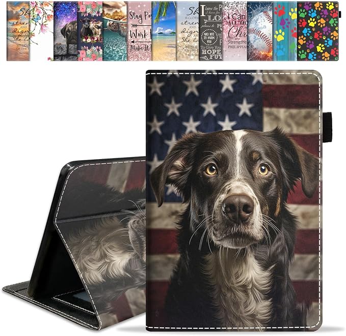 Dog on USA Flag Background