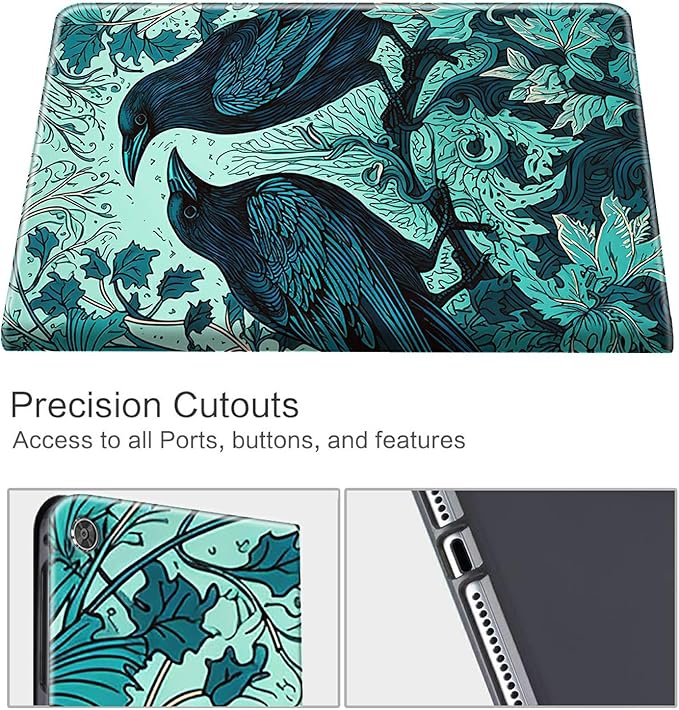 for Fire 7 Inch Tablet (9th/7th/5th Generation 2019/2017/2015 Release) Case with Pen Holder &amp Auto Wake/Sleepd Shockproof Stand Protective Cover for Fire 7 2019 TabletRavens On Branches