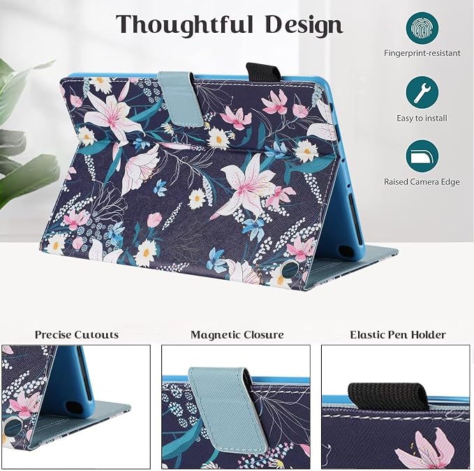 A3 Navy Blue Lily