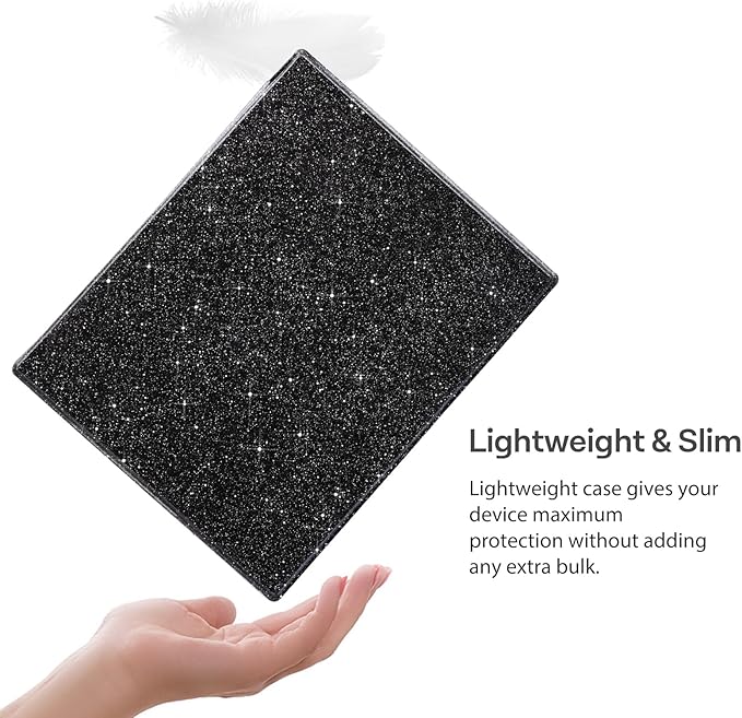 CoBak Case for Remarkable 2 Paper Tablet - Lightweight and Hard Back Shell Protective Book Folio Cover with Built-in Pen Holder - for 10.3 2020 Released (Black Glitter)