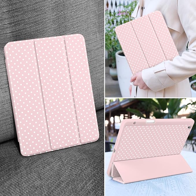 White Polka Dot & Pink