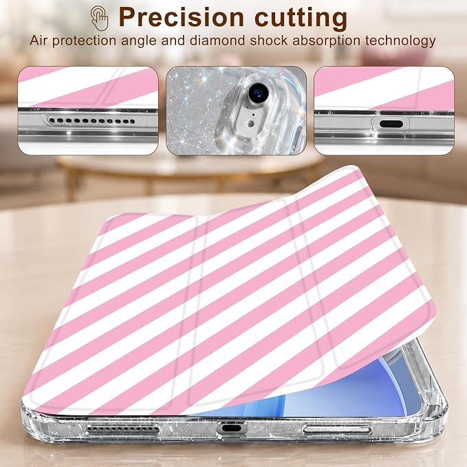 Pink Diagonal Stripes