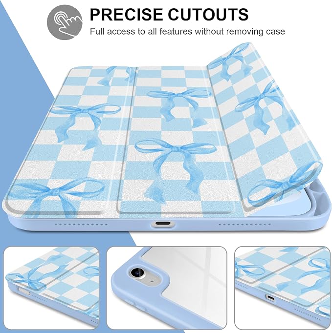 Blue&White Checkers&Bows