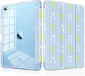 MEEgoodo Case for iPad A16 11th Generation 2025/10th Generation 2022 Glitter Tablet Cases with Transparent Acrylic Back+Trifold Stand +Pencil Holder+Auto Wake/SleepCute &amp Cheerful Asparagus