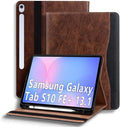Case for Samsung Galaxy Tab S10 FE Plus 13.1 Inch 2025 (SM-X620/SM-X626B) Smart Cover with Pocket &amp Pencil Holder Business PU Leather with Card Slot Brown