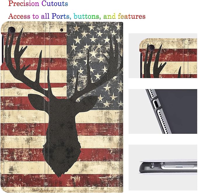 Deer American Flag
