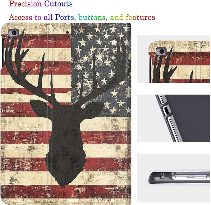 Deer American Flag