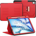 SEYMAC for iPad Air 11 inch Case M4/ M3/ M2 (2026/2025/ 2024) Full Protective Auto Sleep/Wake Strong Magnetic Cover with 5 Standing Angles and Pencil Holder Red