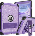 YINLAI for iPad 6th 5th Generation Case 9.7-Inch 2018/2017 iPad Pro 9.7/iPad Air 2nd CaseGlitter Sparkle Women Girls Kids Kickstand Shockproof Protective A1893/A1954/A1822/A1823 Tablet CoverPurple