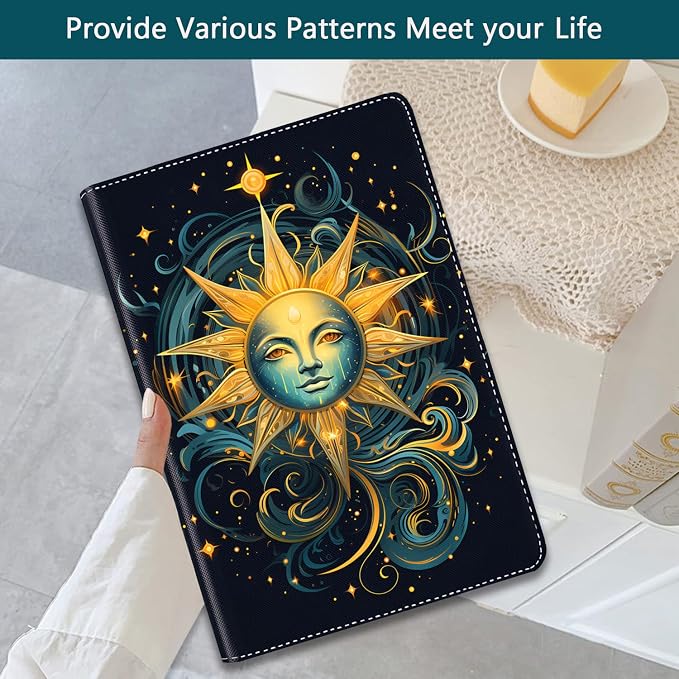 Celestial Theme Sun with Crescent Moon