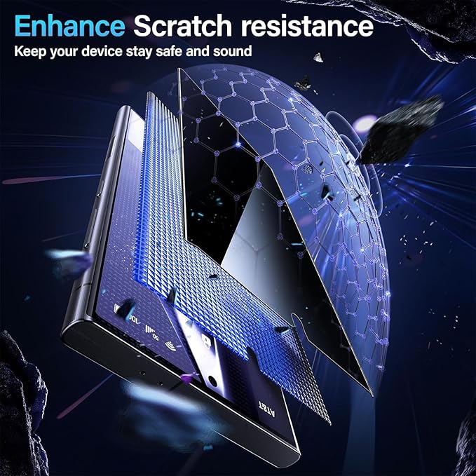 X-it for Samsung Galaxy S24 Ultra Screen Protector Privacy [Auto Alignment/Dust Removal]Bubble-Free[100% Ultrasonic Fingerprint ID] Easy Installation Full Coverage Anti-Spy [Non-Glass] 2 Packs