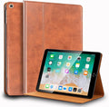 for Ipad Case 10.2-inch 9th/8th/7th Gen 2021/2020/2019 Genuine Leather Cover Protective ShellAuto Wake/Sleep.Brown