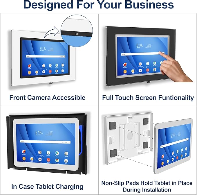 TABcare Locking Anti-Theft Metal Case for Samsung Galaxy TAB Pro 12.2 NotePro 12.2 for Kiosk POS Store Show Display Time Clock (TAB Pro 12.2 Black)
