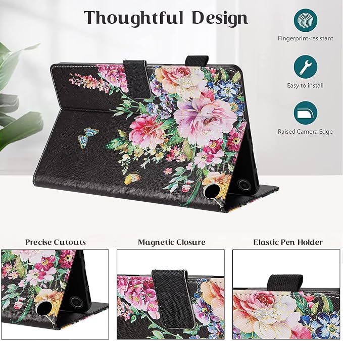 A3 Black Peony