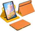 DTTO for iPad A16 Case iPad 11th / 10th Generation Case (2025/2022) 360 Degree Rotating Premium Leather Folio Stand Cover with Pencil Holder Orange