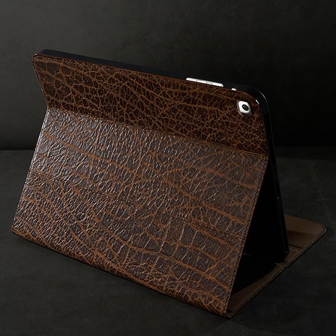Gexmil Case for iPad mini 7.9 Inch5th/4th/3rd/2nd/1st Generation(2019/2015/2014/2013/2012) Genuine Leather Cover Anti SlipCowhide Folio Cover Auto Sleep/Wake with Adjustable StandBuffalo Pattern