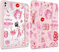 Case for iPad Pro 11 Inch (M5 2025 M4 2024) – [Built-in Pencil Holder] Shockproof &amp Stylish Clear Hard Back + Soft TPU Edge Magnetic Trifold Stand Auto Wake/Sleep Cowgirl Pink