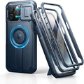 Dexnor for iPhone 14 Pro Max Case with Slide Camera Cover &amp Adjustable Kickstand &amp Built-in Screen Protector Magnetic Rugged Shockproof Bumper Cases Heavy-Duty Magnetic Protective CoverNavy