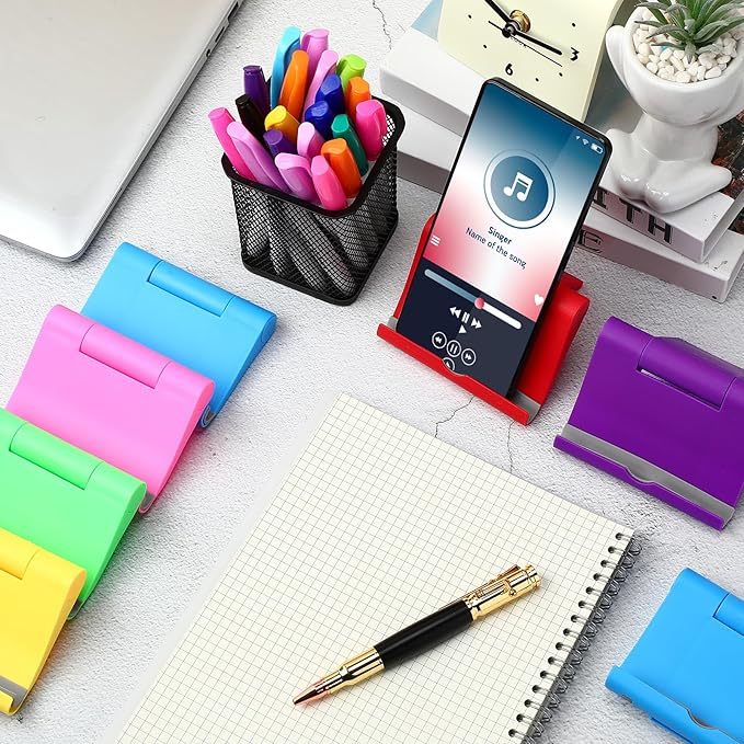 Wenqik 36 Pcs Cell Phone Stands Foldable Tablet Mobile Stand Adjustable Multi Angle Tablet Holder Compatible with Phone 15 14 13 12 11 Pro Xs Xs Max XR 8(Multicolor)
