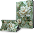 Case for Amazon Fire Max 11 Tablet Case (13th Generation 2023 Release) Multi-Angle Viewing Leather Smart Stand Back Cover with Auto Sleep Wake White Lotus