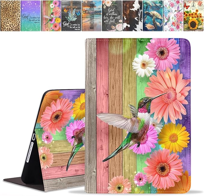 Colorful Daisy Flower and Hummingbird