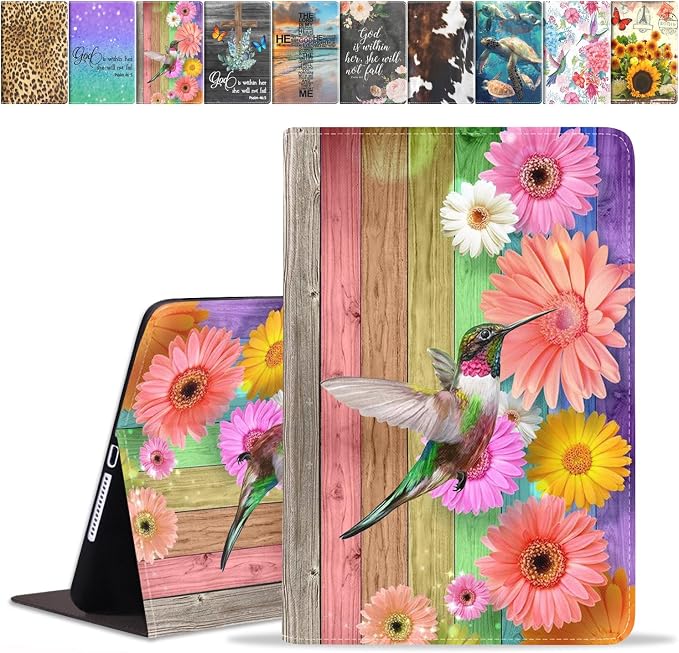 Colorful Daisy Flower and Hummingbird