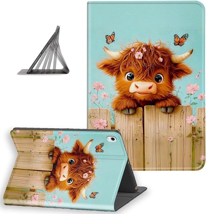 Highland Cow with Butterfly